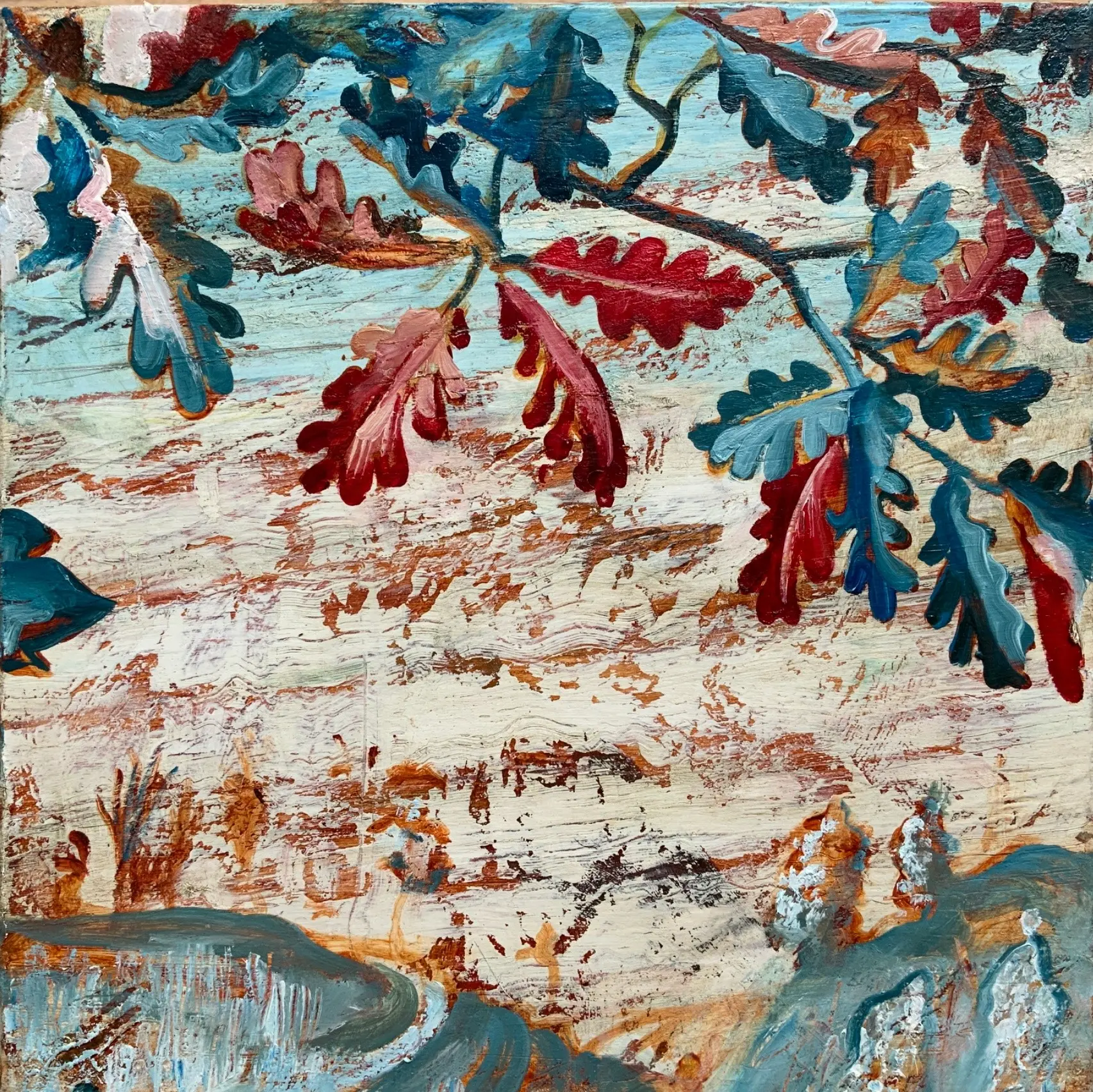 Anton Horvatović — Ancient sky, 2023, oil on canvas, 40x40cm, (private collection)