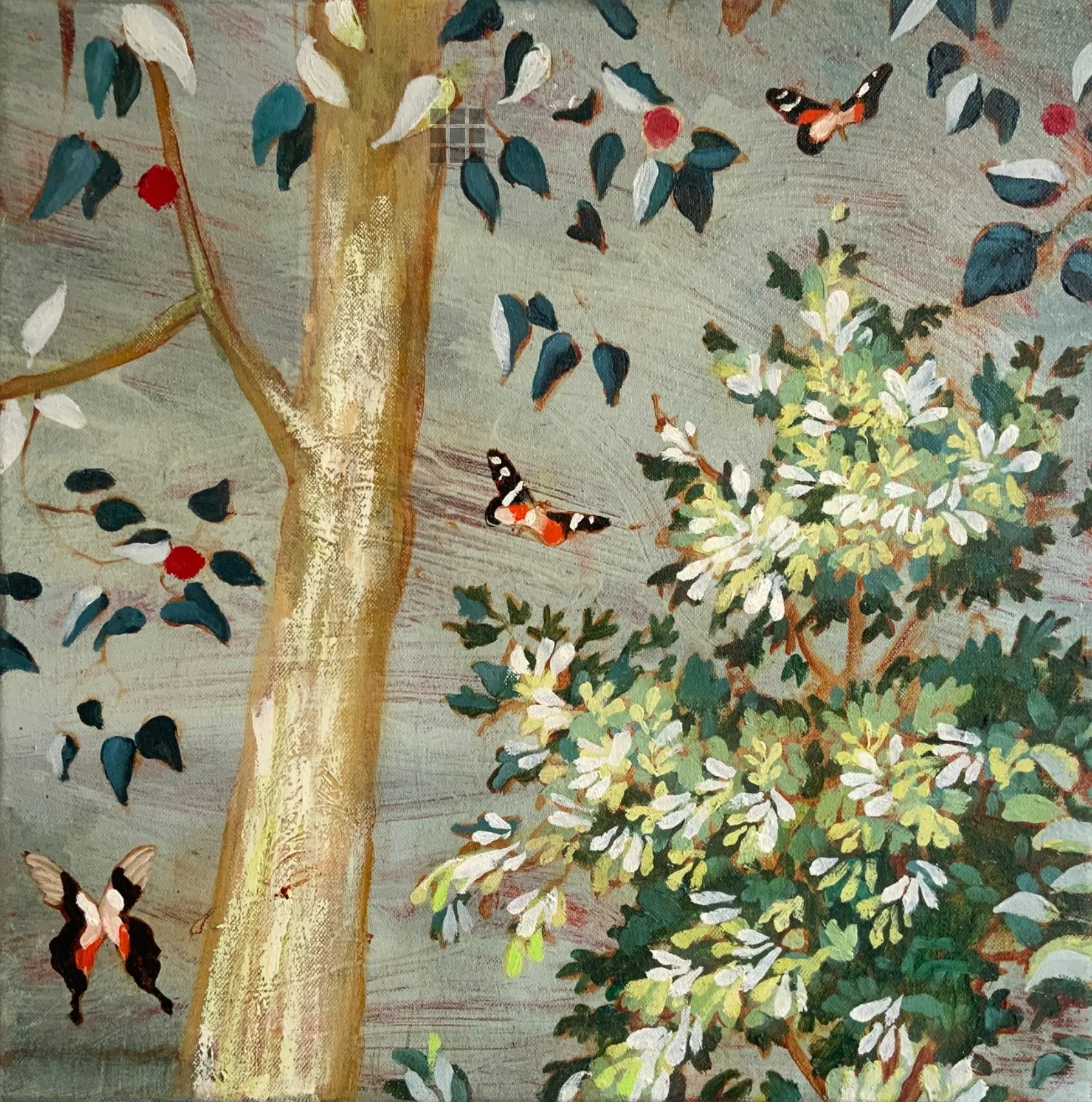 Anton Horvatović — Changes 6, 2022, oil on canvas, 40x40cm, (private collection)