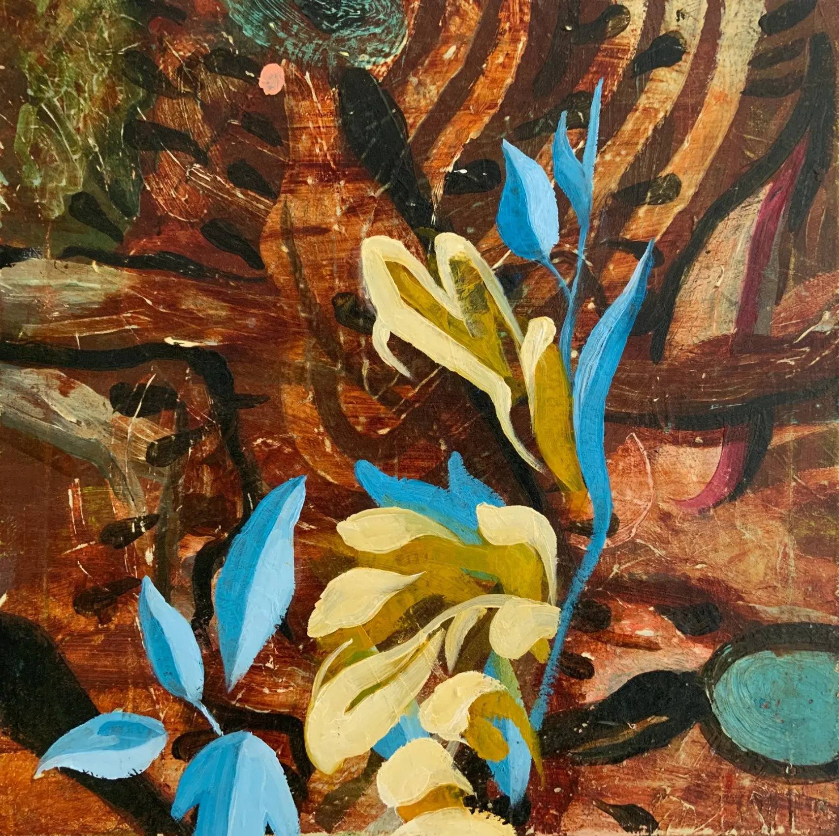 Anton Horvatović — In Umbra 2, 2022, oil on canvas, 40x40cm, (private collection)
