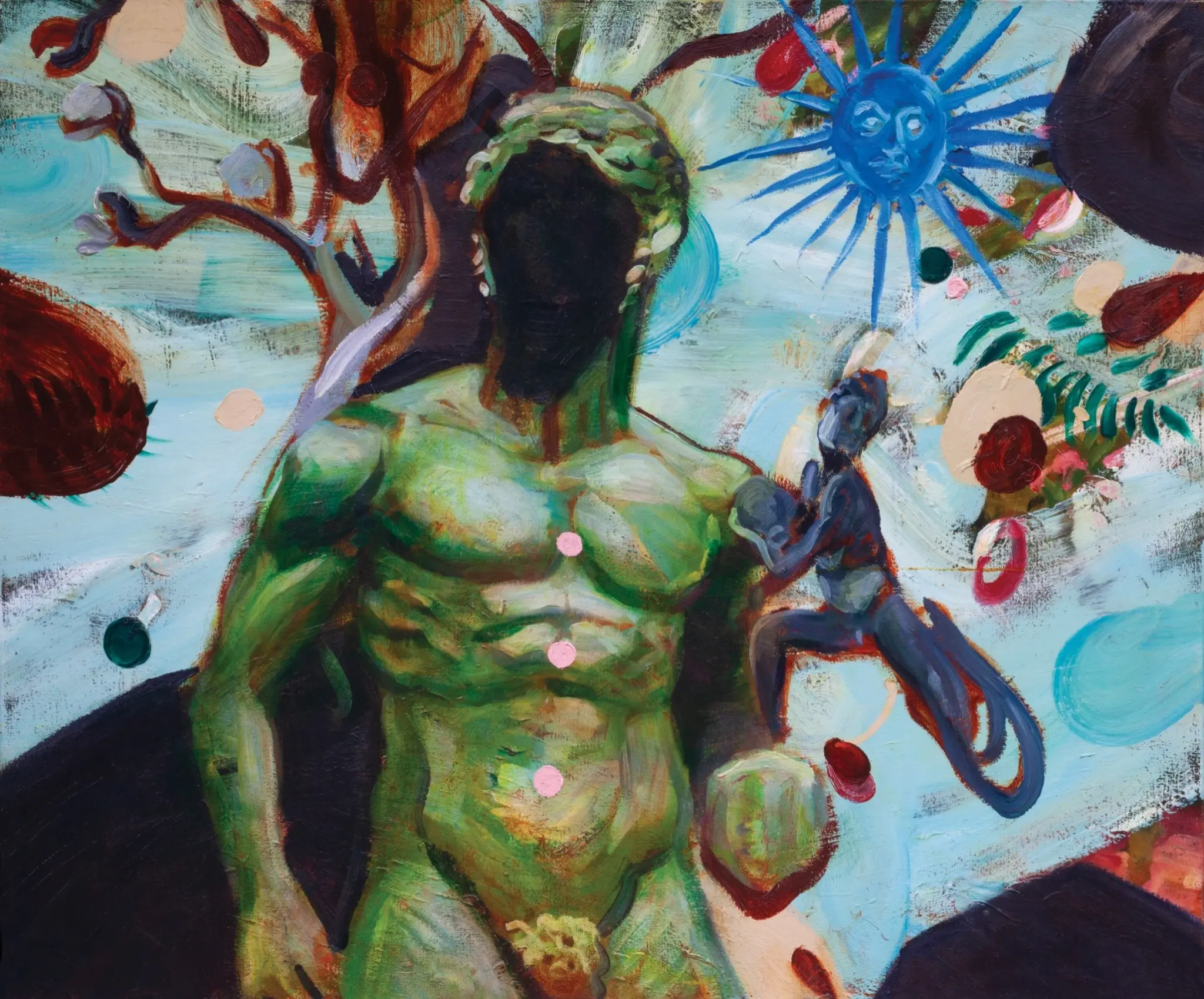 Anton Horvatović — Puer Aeternus, 2022, oil on canvas, 100x120cm