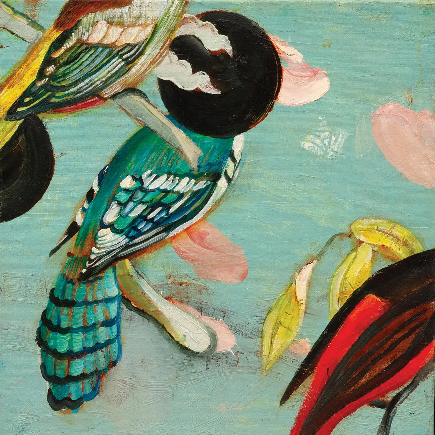 Anton Horvatović — Ornitofilia, 2022, oil on canvas, 40x40cm