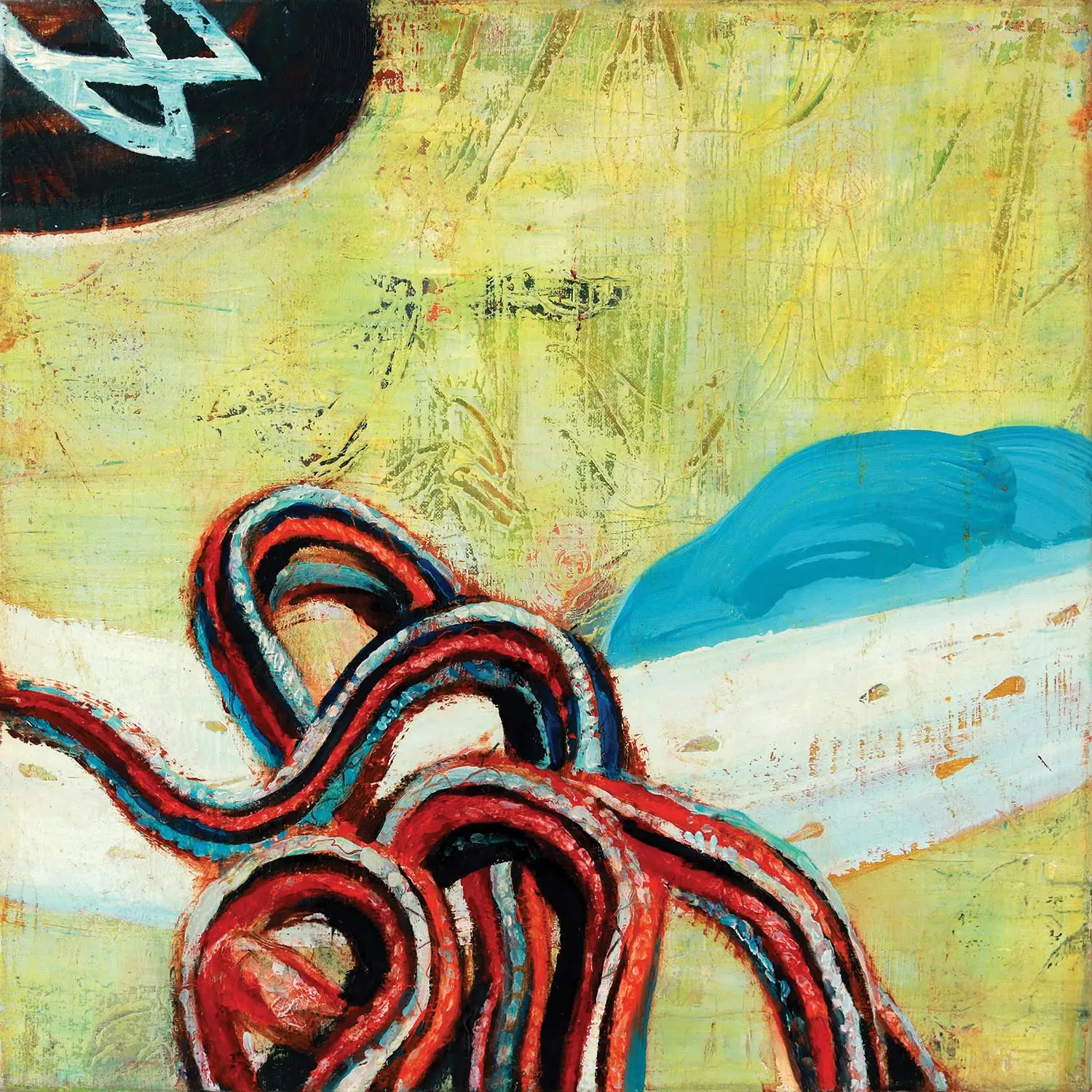 Anton Horvatović — The Knot, 2022, oil on canvas, 50x50cm