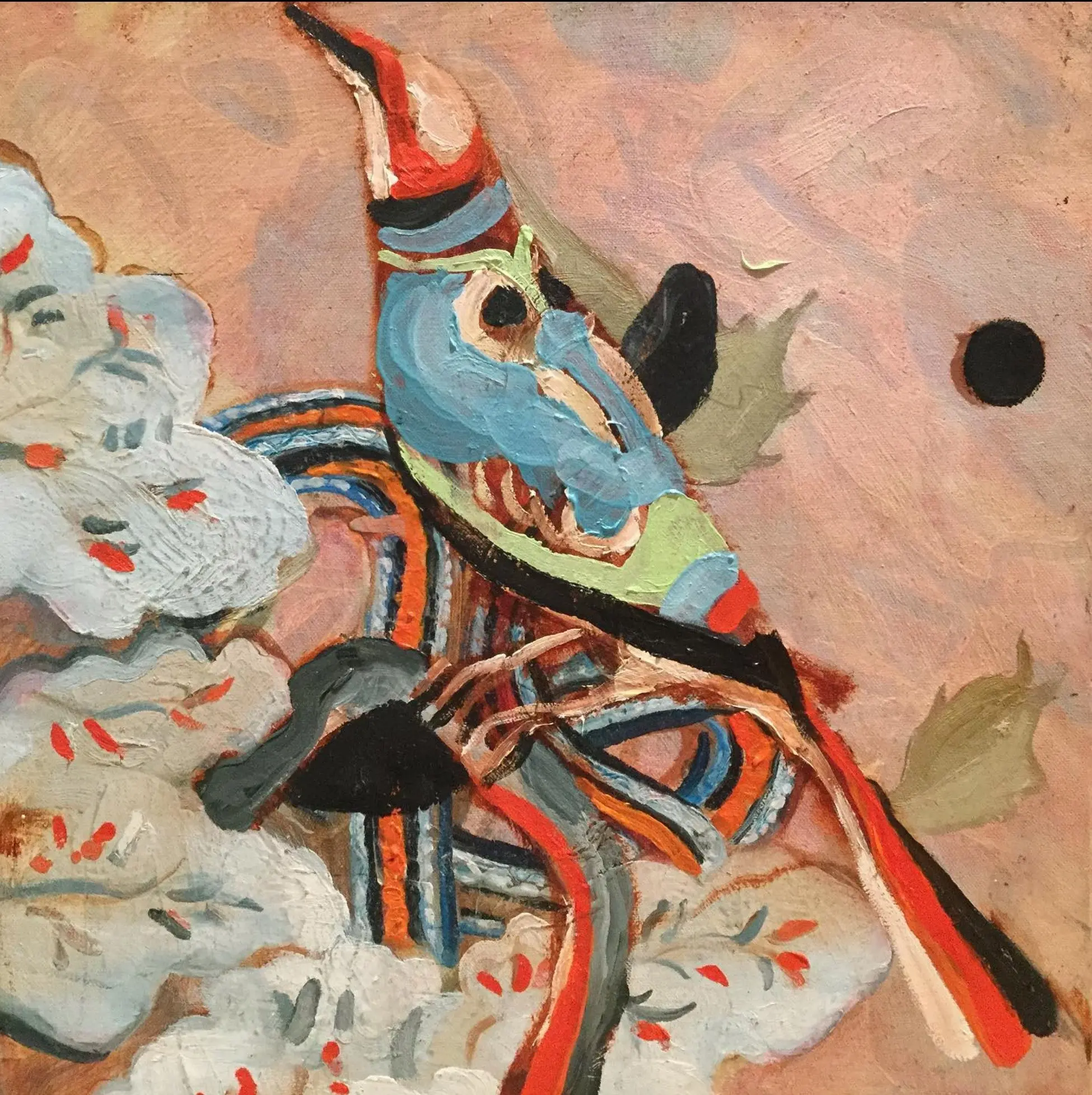 Anton Horvatović — Ornitofilia, 2022, oil on canvas, 40x40cm