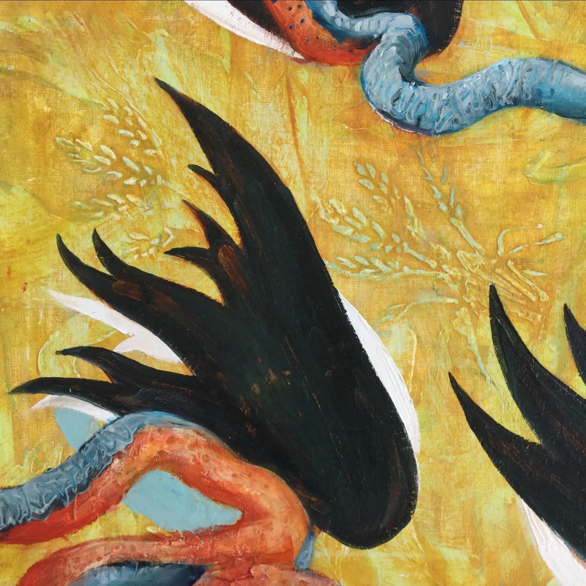 Anton Horvatović — Black flame, 2022, oil on canvas, 40x40cm, (private collection)