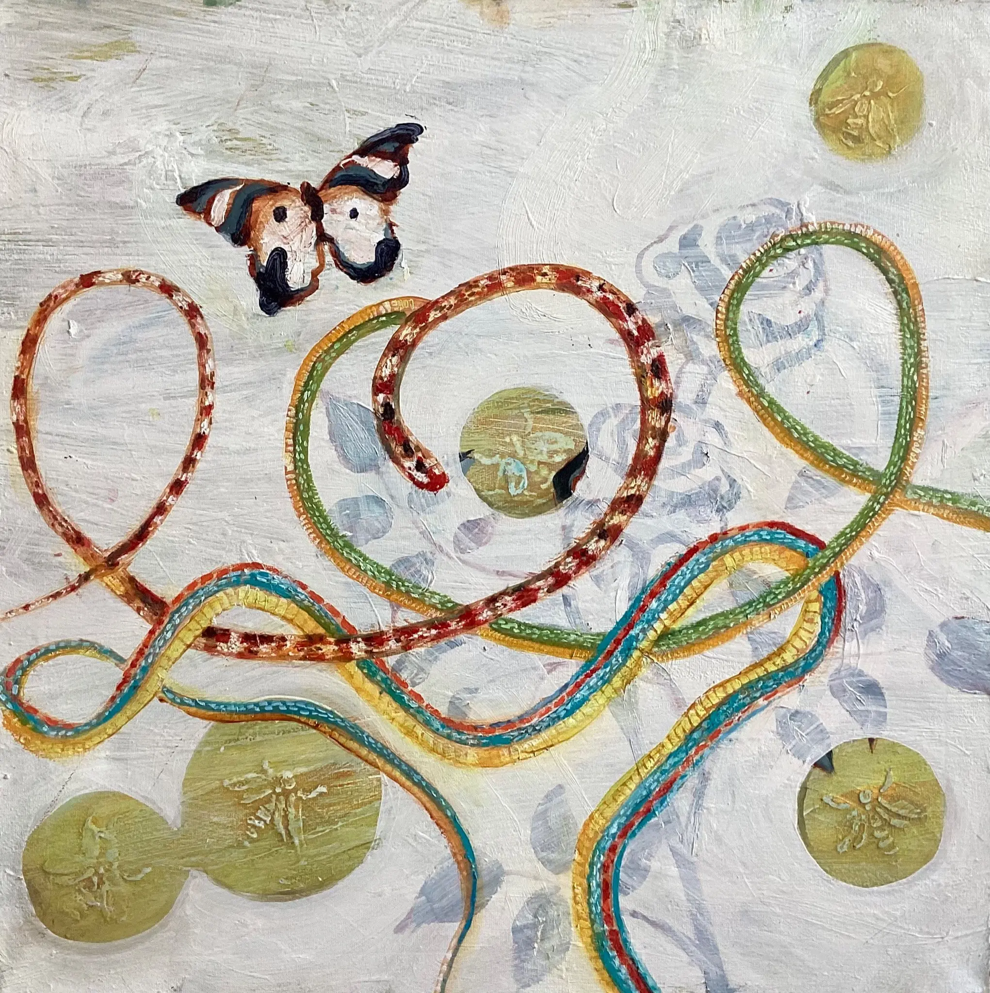 Anton Horvatović — Secrets of the Hive, 2024, oil on canvas, 50x50cm