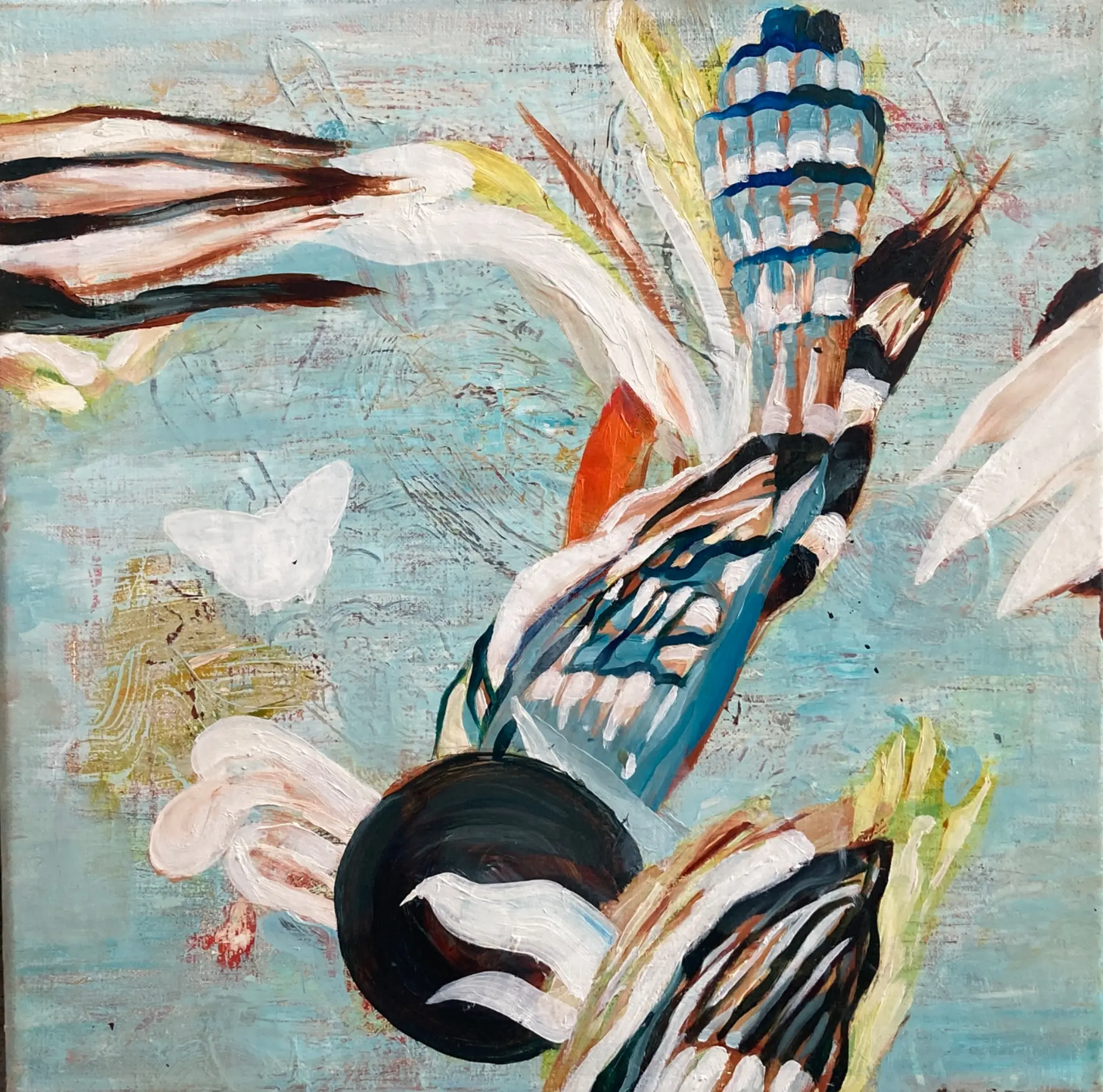 Anton Horvatović — Ornitophilia, 2026, oil on canvas, 40x40cm