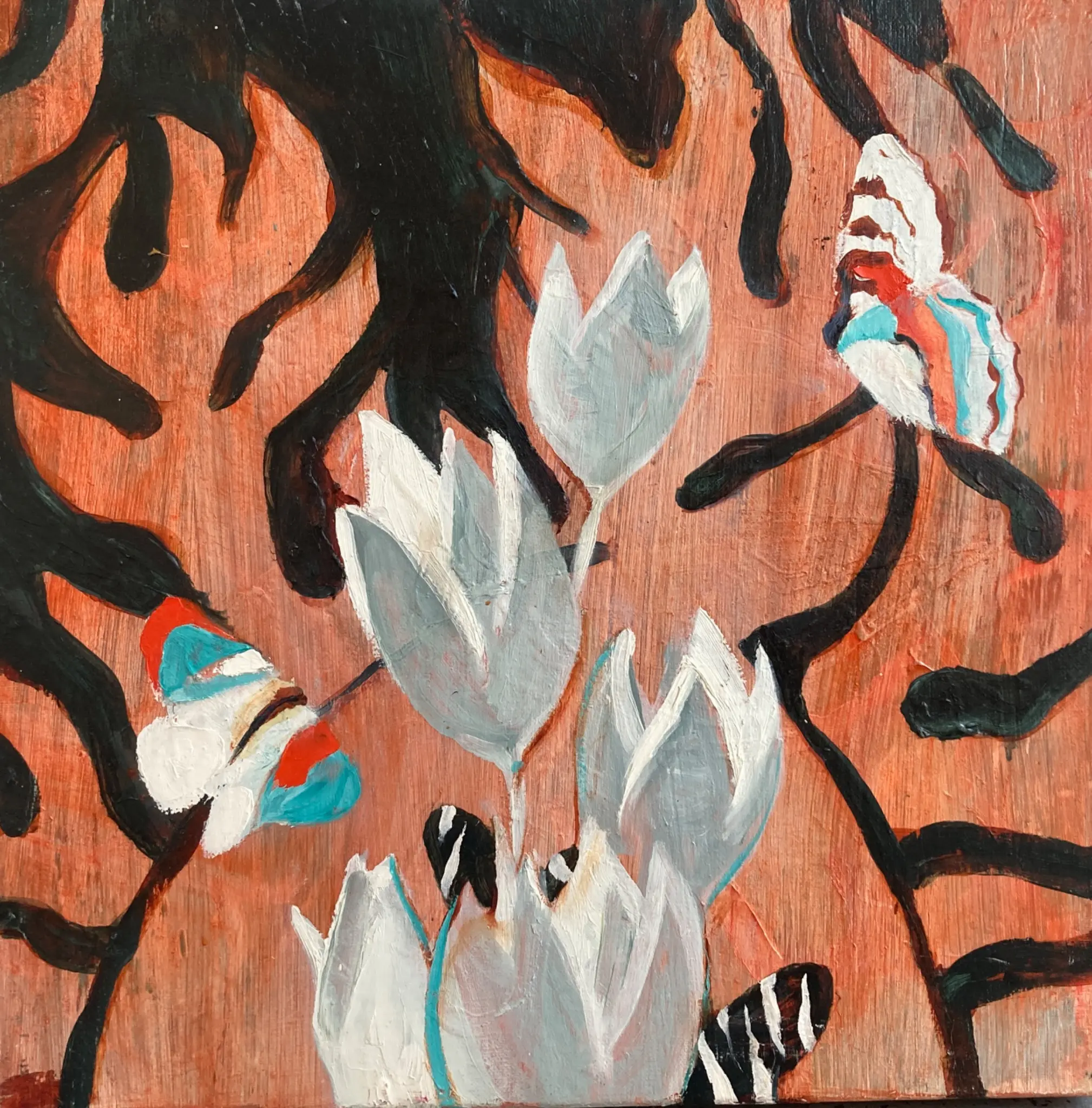 Anton Horvatović — Times of Trouble, 2025, oil on canvas, 40x40cm