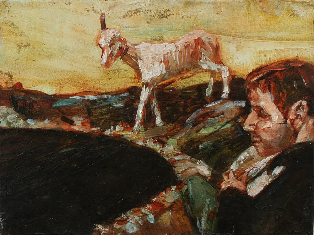 Anton Horvatović — To the last one, 2007, oil on canvas, 25x18cm