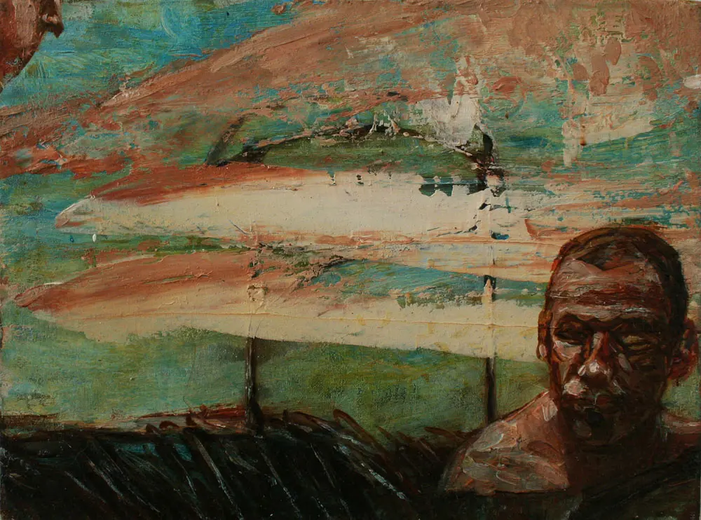 Anton Horvatović — Mirroring, 2007, oil on canvas, 25x18cm