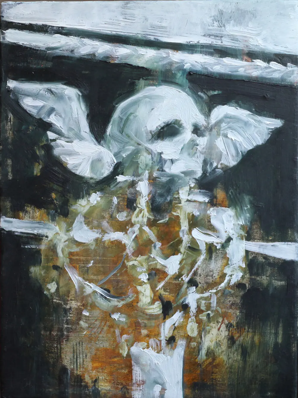 Anton Horvatović — Totem, 2015, oil on canvas, 18x25cm